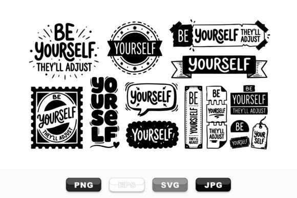 Be Yourself Quote Glyph Set: A Designer's Review