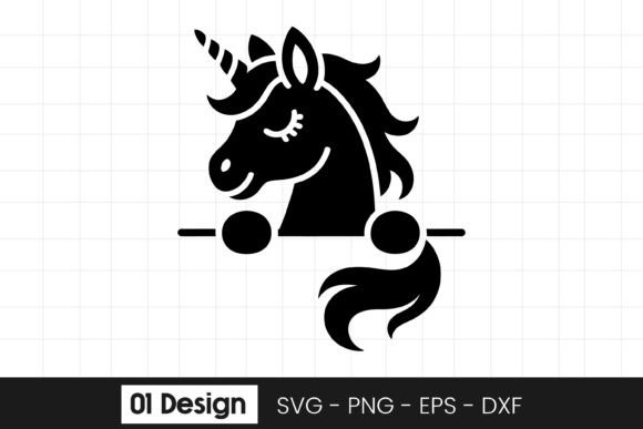 Cute Running Unicorn Cartoon Clipart SVG