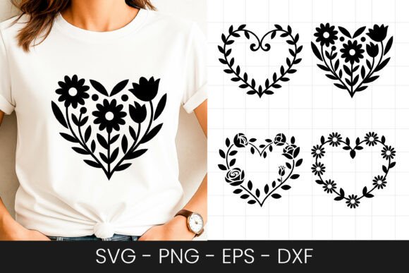 Review: Floral Heart Love Design SVG PNG for Embroidery